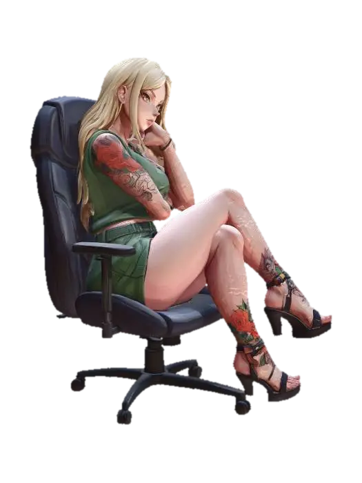 Tattooed Contemplation 3D model, vytvořený pomocí AI