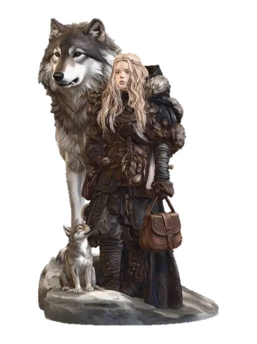Wolfbound Sentinel - Wolfpack 3D model, vytvořený pomocí AI