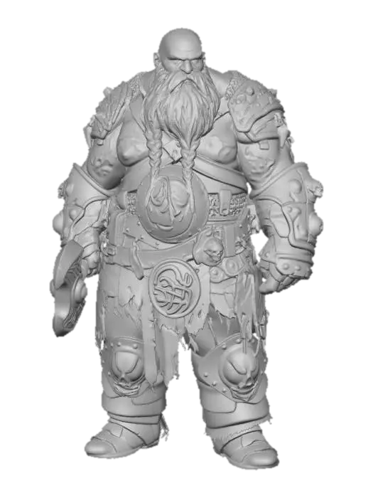 3D model for Ironbound Dwarf Warlord