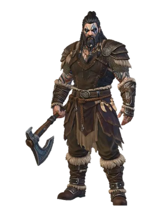 Iceforged Warlord - Faction 3D model, vytvořený pomocí AI