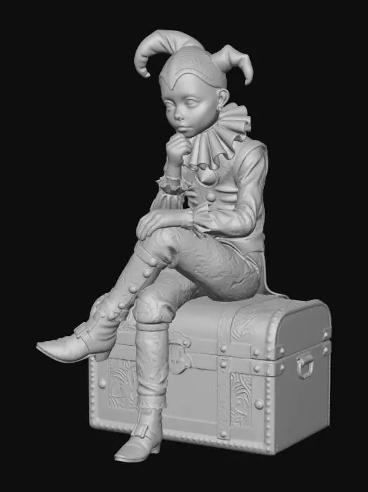 3D model for Harlequin in Velvet and Lace