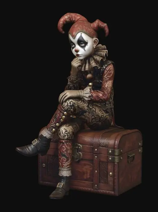 3D model for Harlequin in Velvet and Lace
