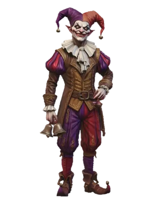 Chromatic Jester 3D model, vytvořený pomocí AI