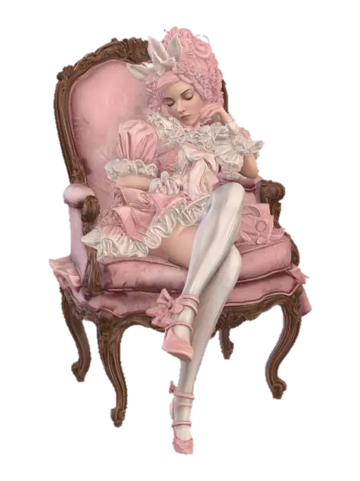 Modelo 3D de Pink Rococo Reverie, gerado por IA