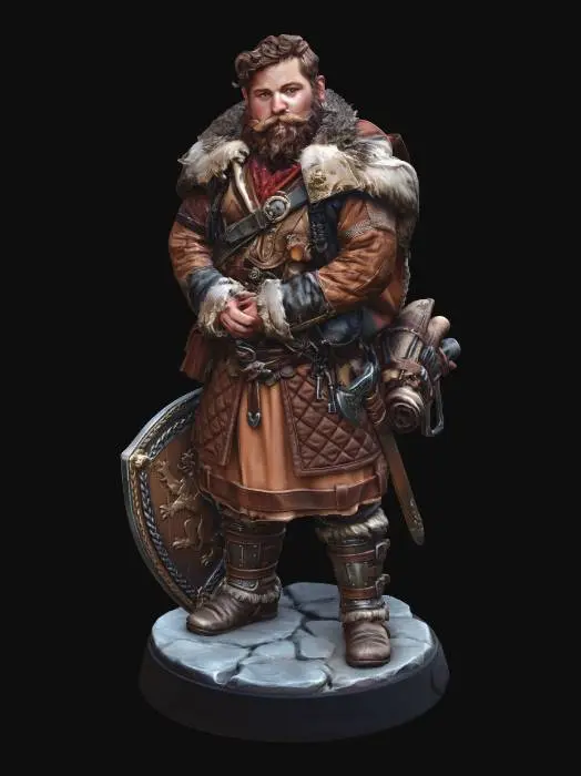 3D model for Lionshield Dwarf