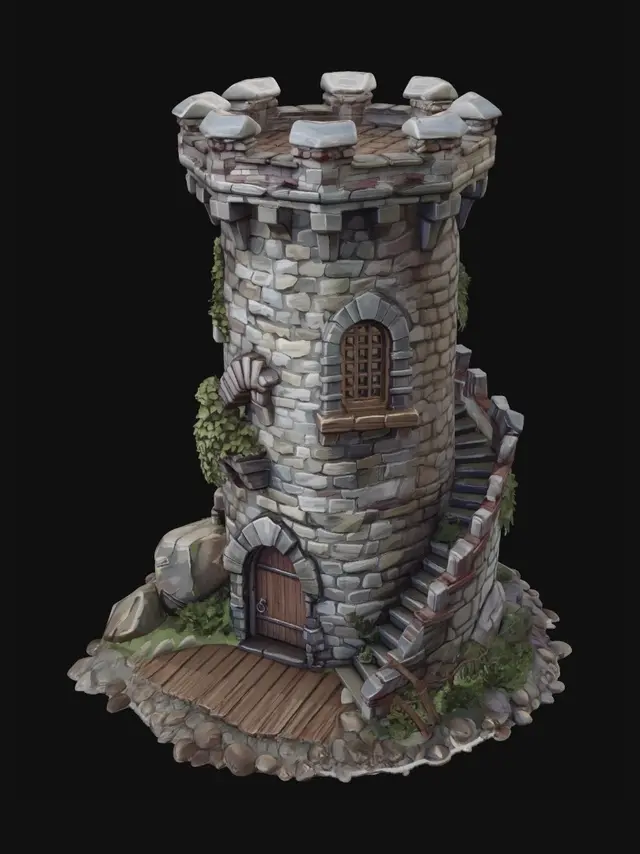 3D model for Ivybound Stone Tower