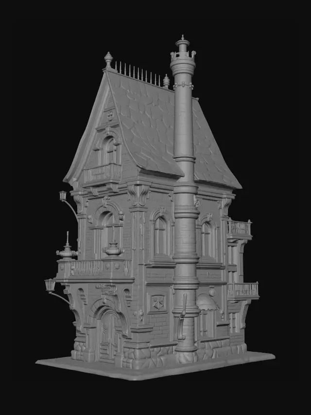 3D model for Old Ornate House