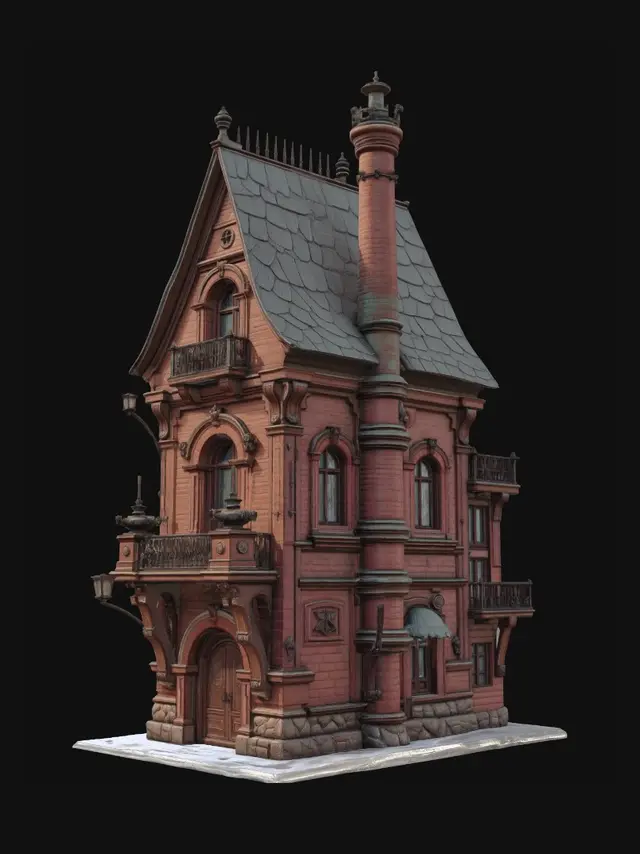 3D model for Old Ornate House