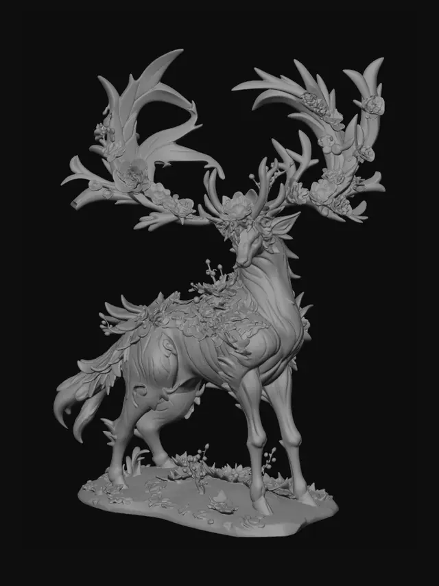 3D model for Floral Crowned Stag