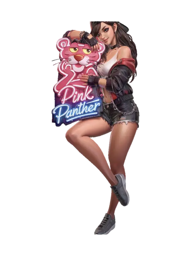 Neon Pink Panther - Popart 3D model, vytvořený pomocí AI