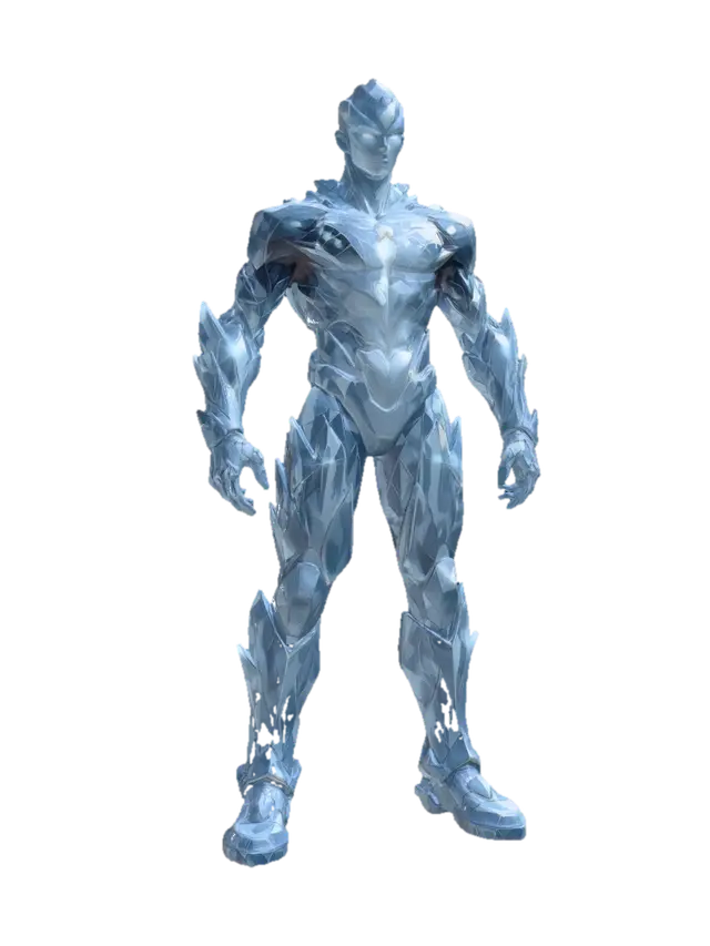 Icebound Titan - Colossal 3D model, vytvořený pomocí AI