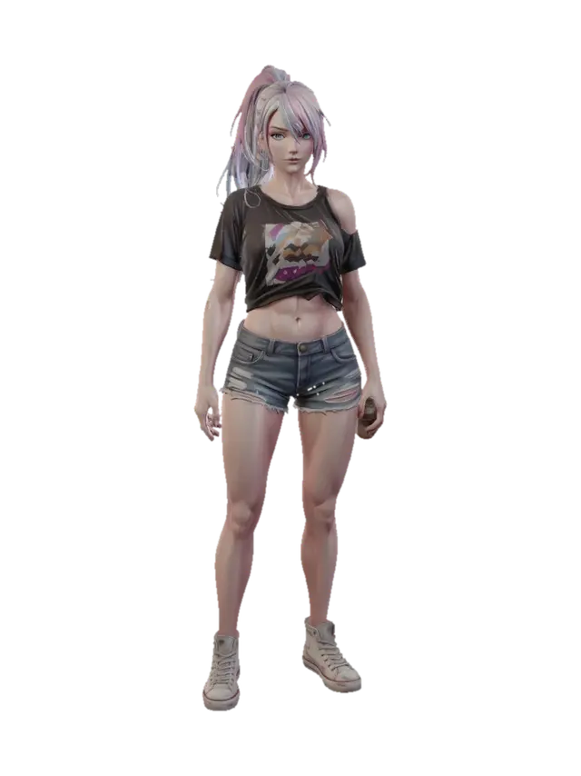 Urban short wear - Pants 3D model, vytvořený pomocí AI