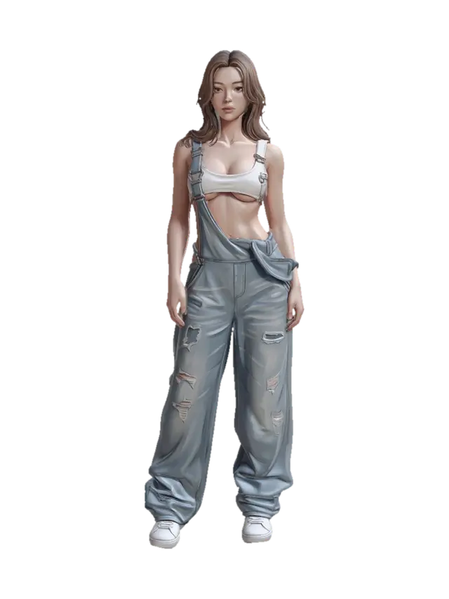 Urban denim fashion - Pants 3D model, vytvořený pomocí AI