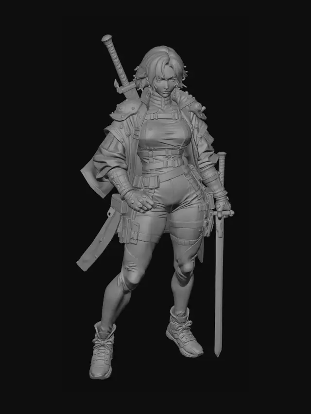 3D model for Futuristic warrior