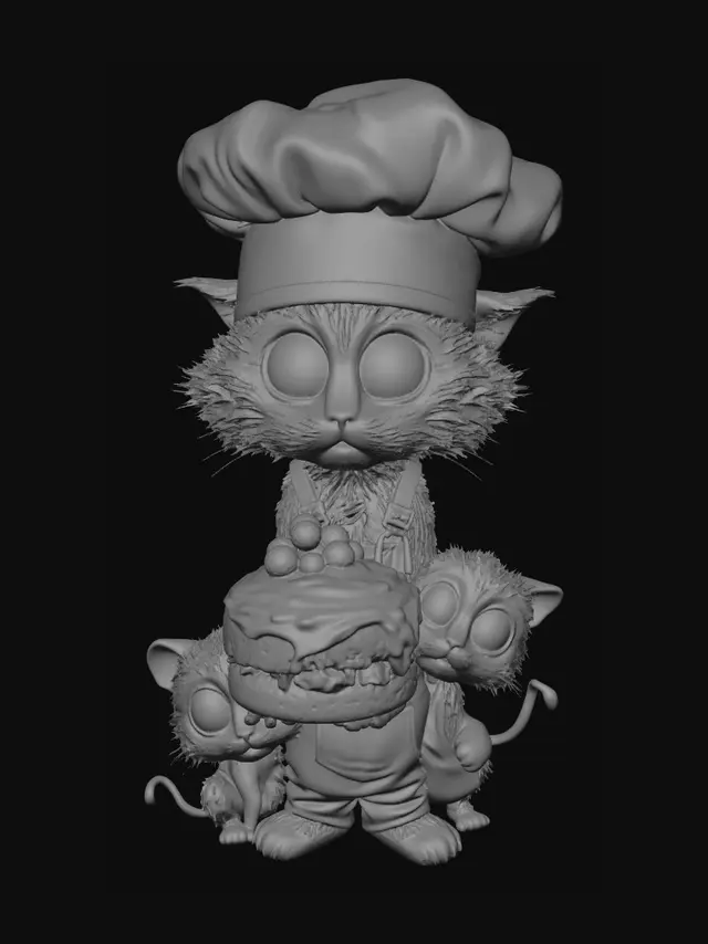 3D model for Kittens in the Kitchen