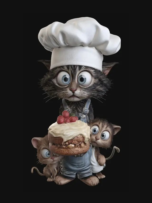 3D model for Kittens in the Kitchen