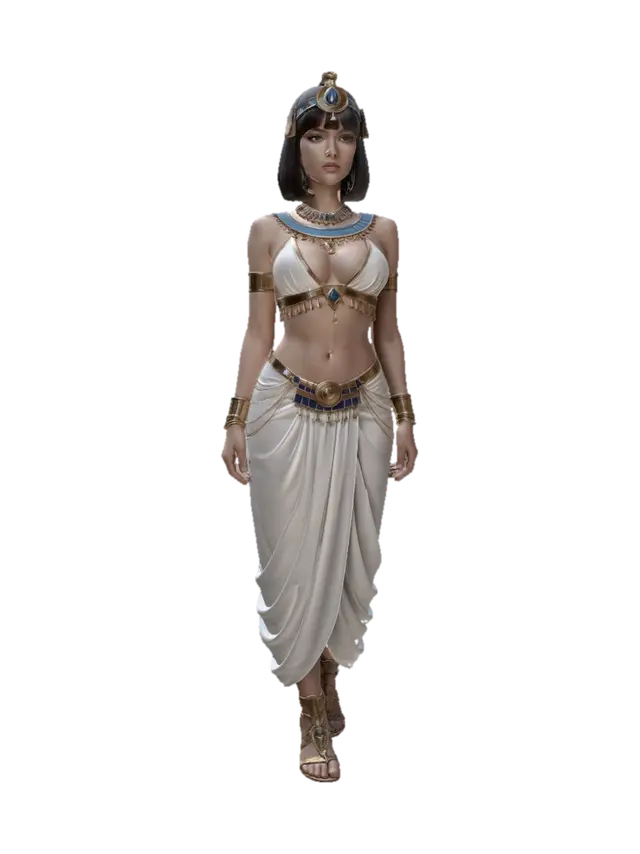 Egyptian princess - Pharaoh 3D model, vytvořený pomocí AI
