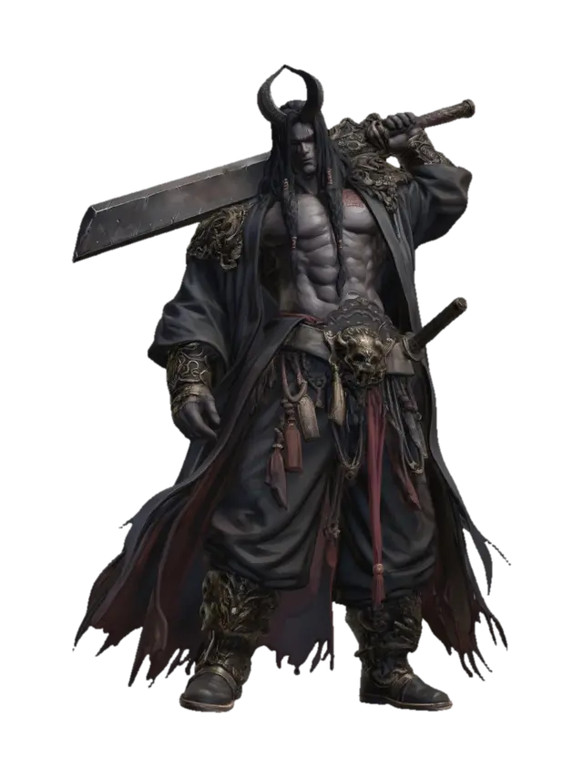 Abyssal Warlord - Cape 3D model, vytvořený pomocí AI