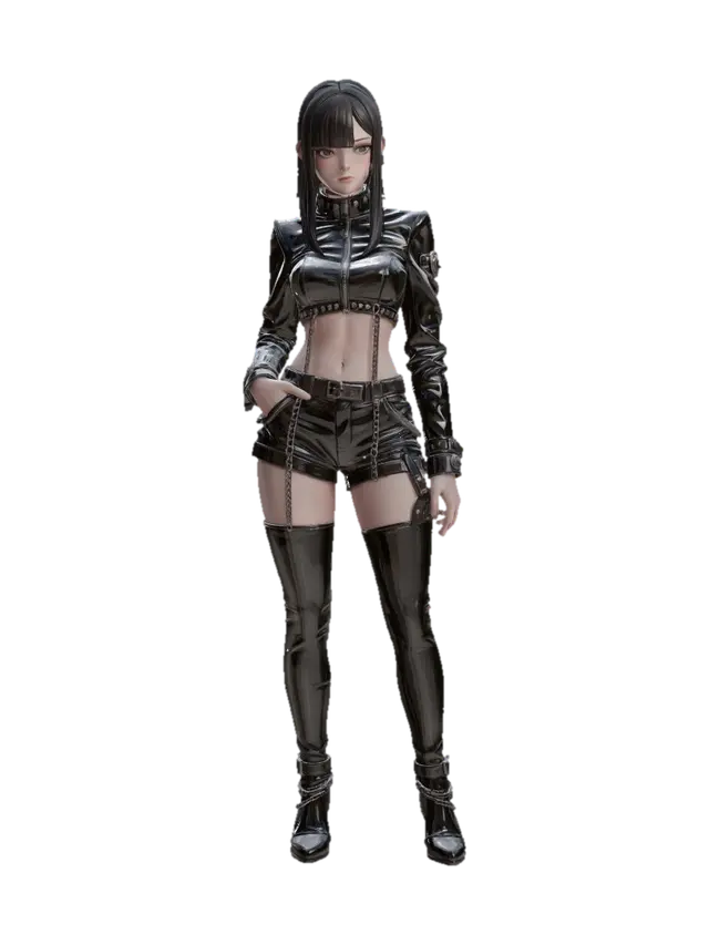 Dark Urban Chic 3D model, vytvořený pomocí AI