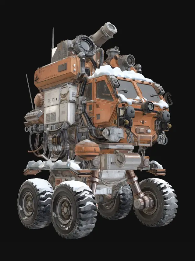 3D model for Snow tracked vehicle
