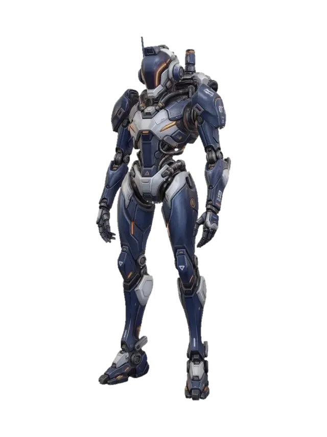 Explorer Mech - Droid 3D model, vytvořený pomocí AI