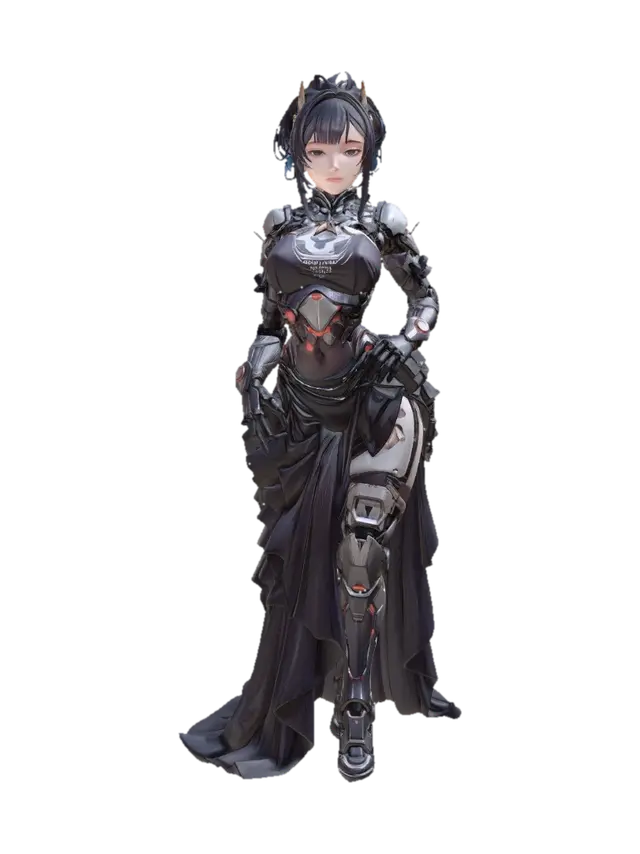 Gothic Cyber-Star - Shader 3D model, vytvořený pomocí AI