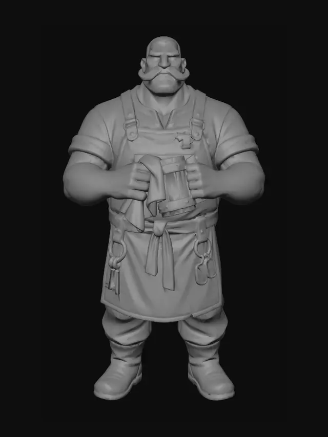 3D model for Moustachioed_Brew_Mas
