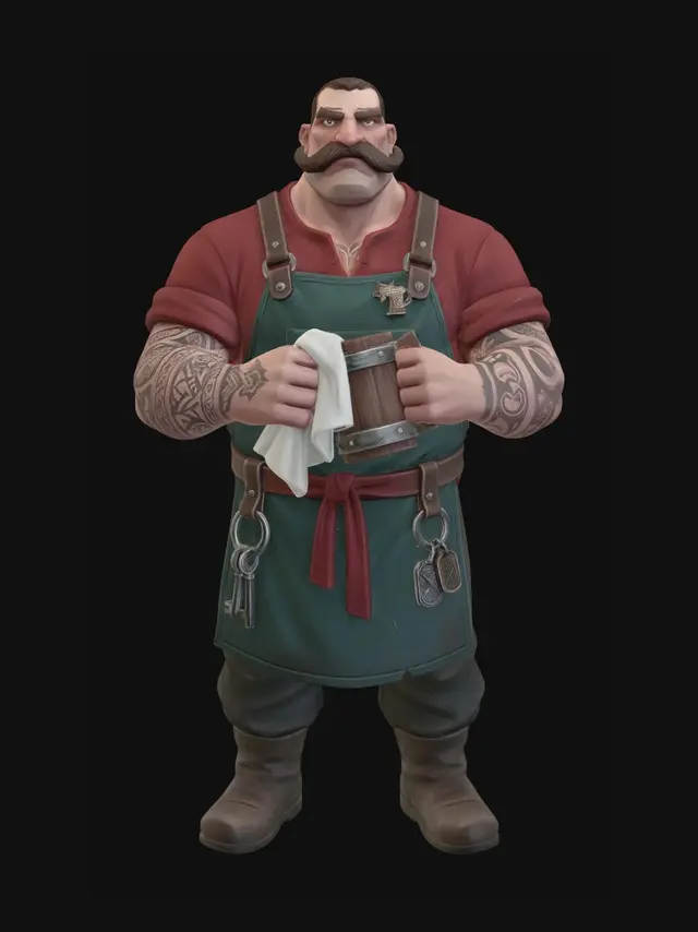 3D model for Moustachioed_Brew_Mas