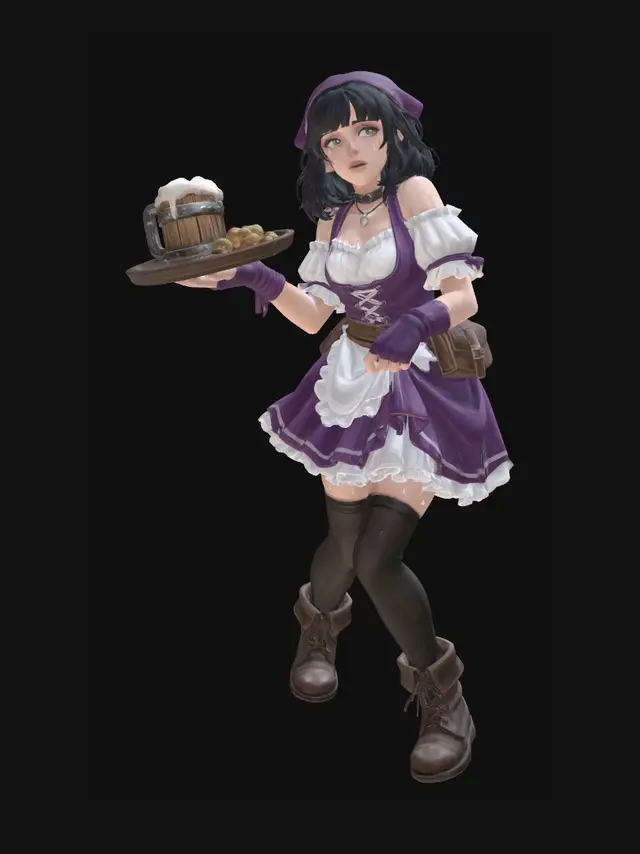 3D model for Crying_Tavern_Girl