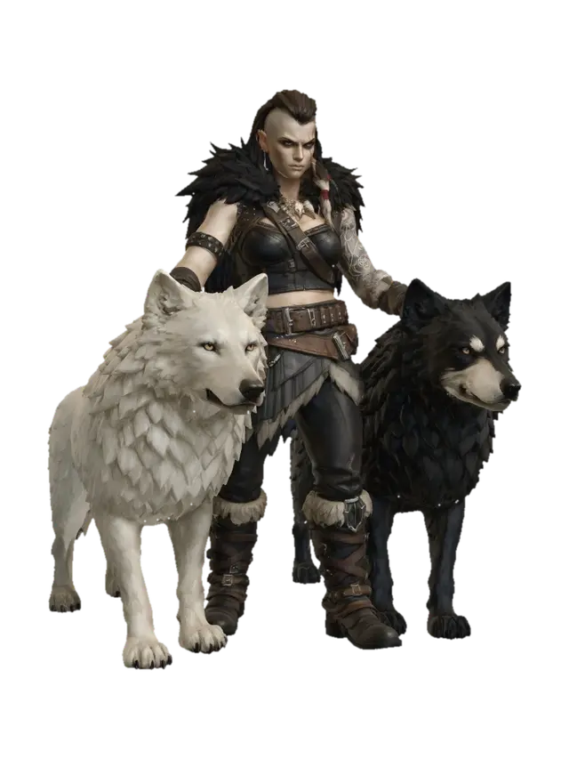 Warlord of the Wolfpack 3D model, vytvořený pomocí AI