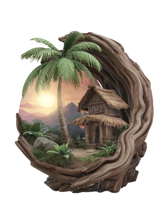 Haven in the Hollow 3D model, vytvořený pomocí AI
