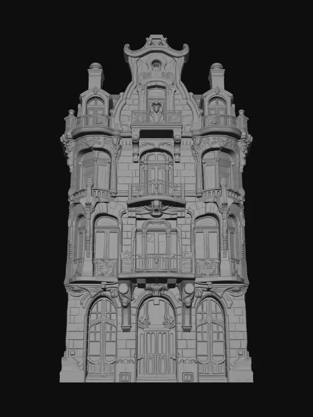 3D model for Ornate Building Facade