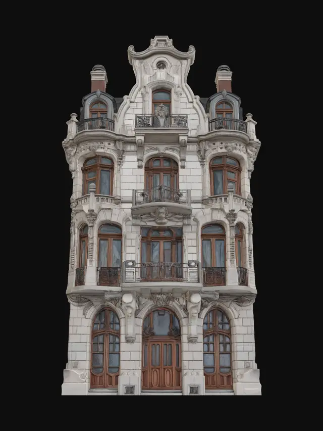 3D model for Ornate Building Facade