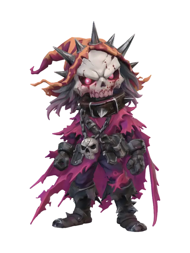 Fantasy Skull Figure - Mold 3D model, vytvořený pomocí AI
