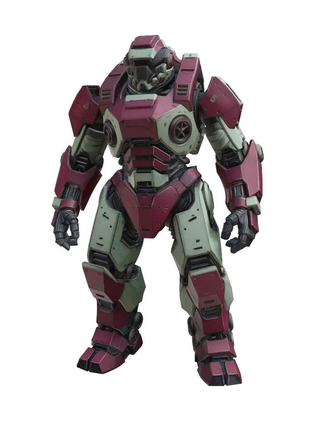 Red Titan Stalker - Lord 3D model, vytvořený pomocí AI