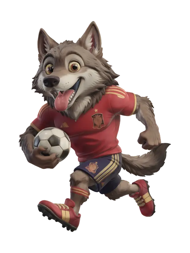 3D model for Stylized wolf soccer