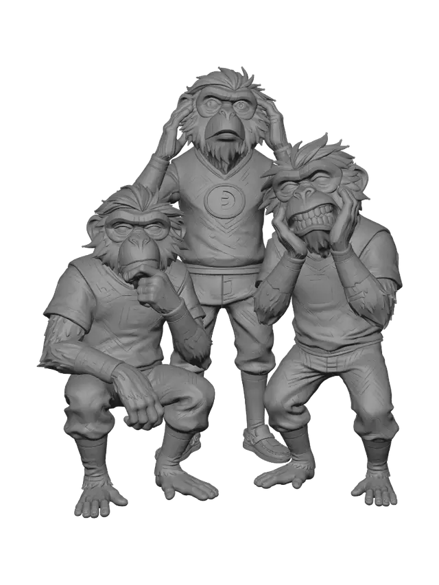 3D model for Chimpanzee Triplets