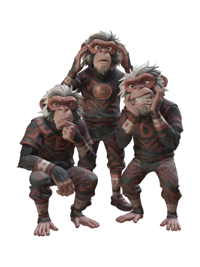 3D model for Chimpanzee Triplets
