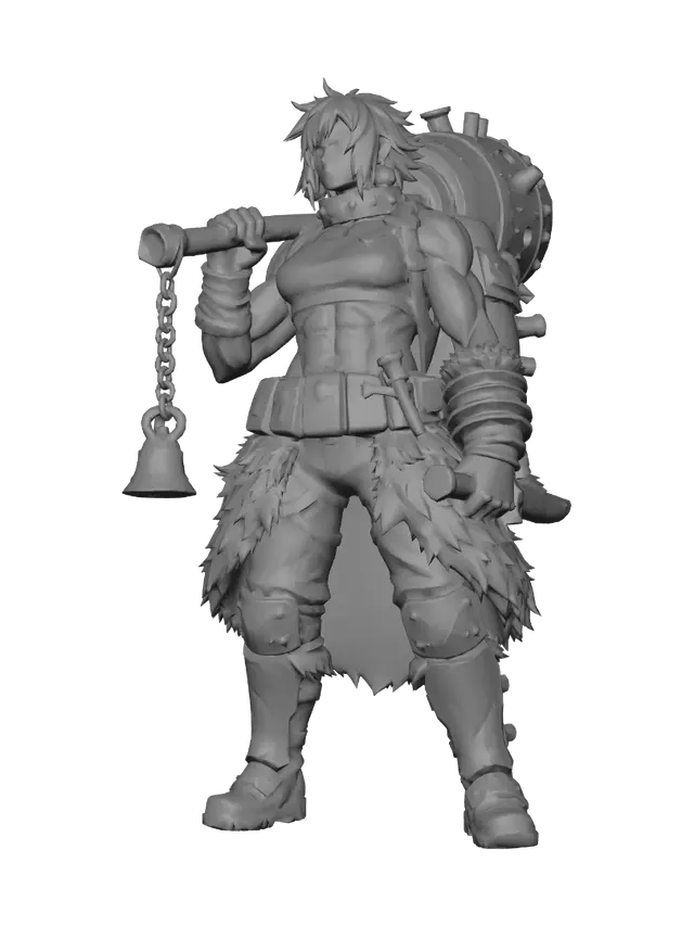 3D model for Cannon Female Warrior