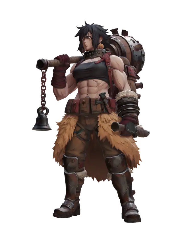 3D model for Cannon Female Warrior
