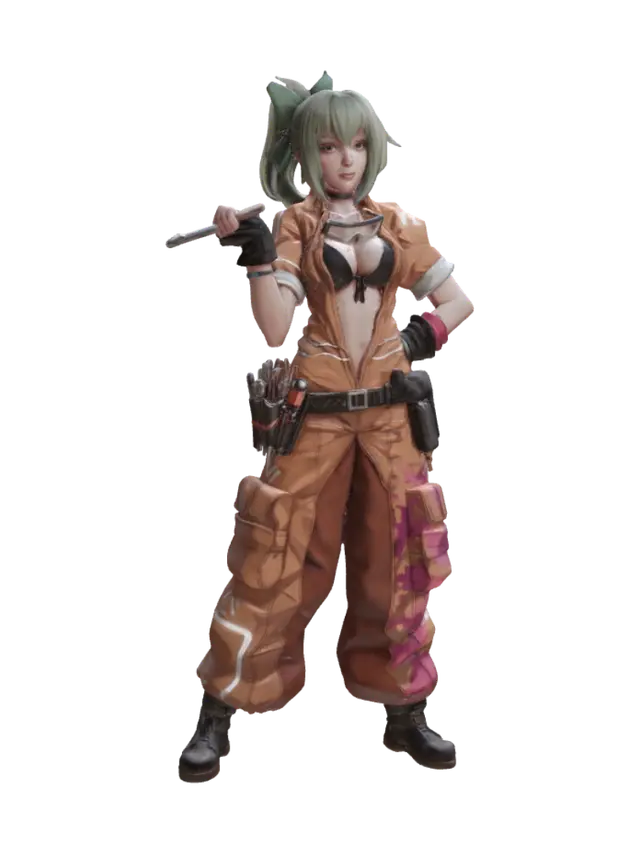 3D model for Green Hair Mechanic