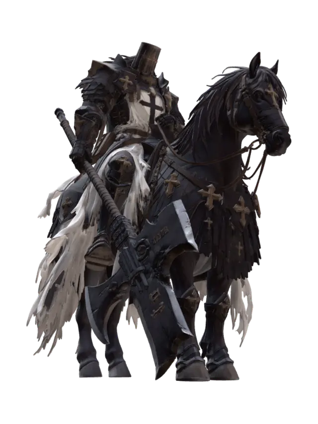 3D model for Medieval Knight on Horse