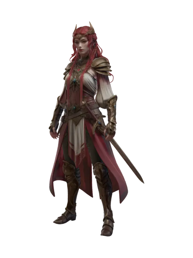 Crimson Sentinel - Cape 3D model, vytvořený pomocí AI