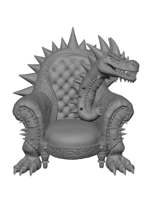3D model for Dragon on a Spiked Throne