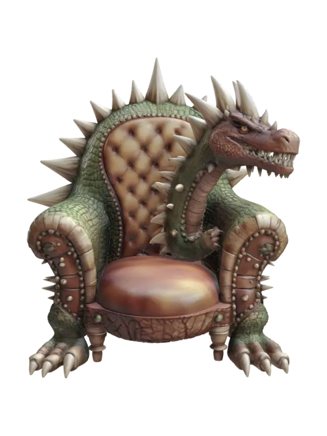 3D model for Dragon on a Spiked Throne