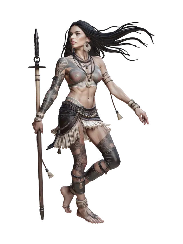 The Inked Warrior - Tattoo 3D model, vytvořený pomocí AI