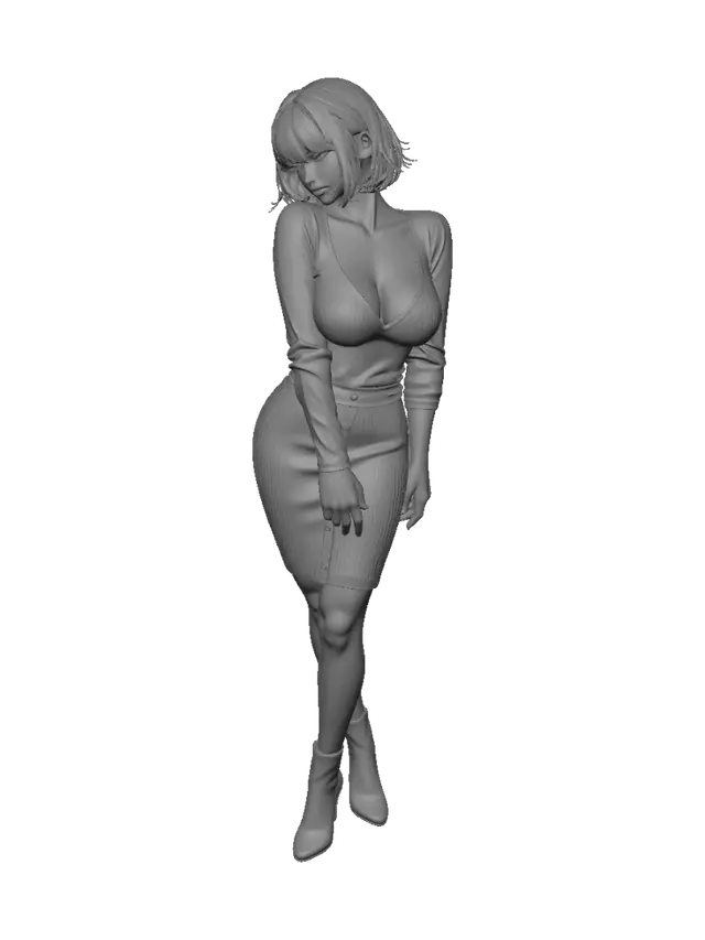 3D model for Black Tight Dress
