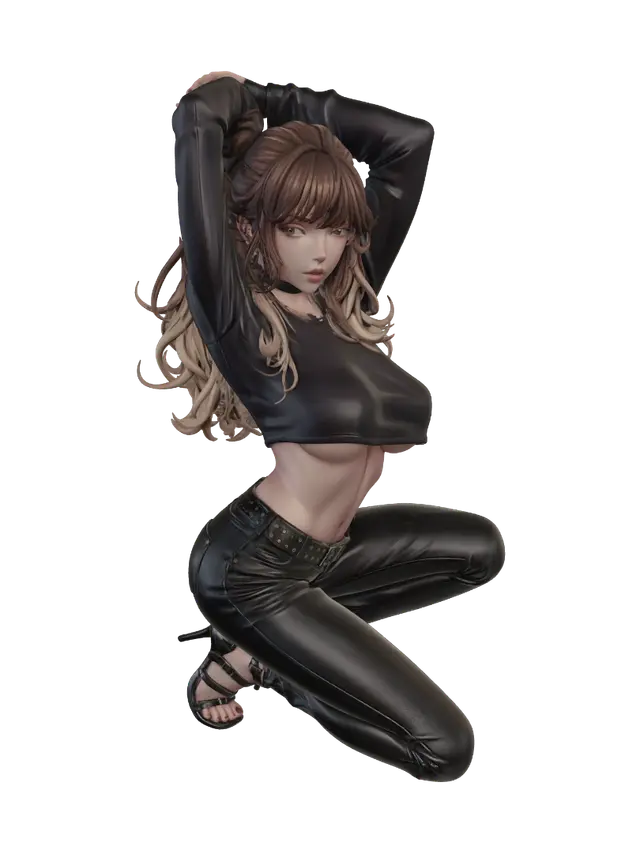 Urban Black Woman - Culture 3D model, AI generated