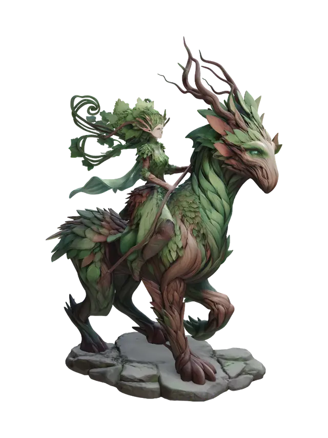 Verdant Voyager 3D model, vytvořený pomocí AI