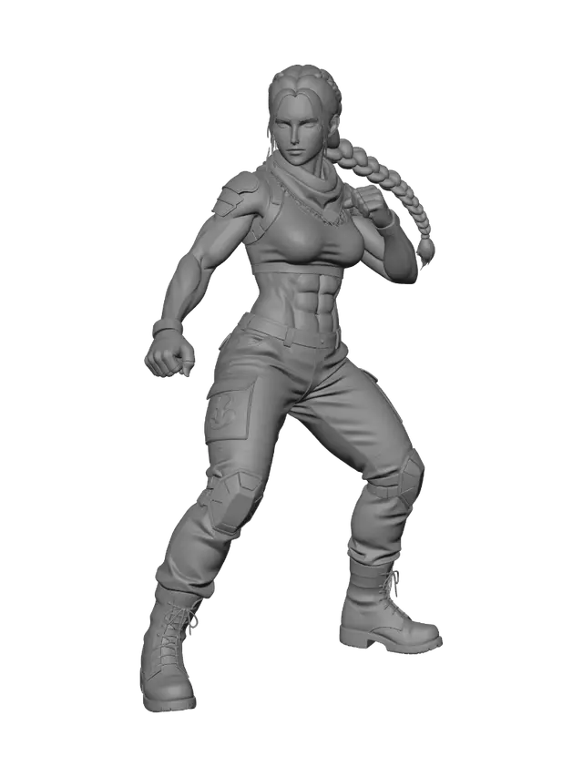 3D model for Braided Combat Girl